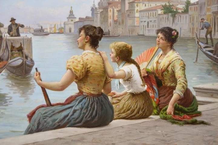 Antonio Ermolao Pauletti (1834 - 1912 ) Venedik, İtalyan ressam