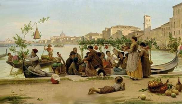 Antonio Ermolao Pauletti (1834 - 1912 ) Venedik, İtalyan ressam