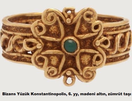 Bizans yüzüklerinden örnekler