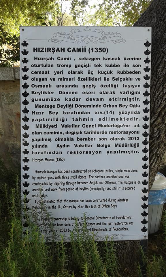 Hızırşah Camii ve Türbesi, Datça, Muğla