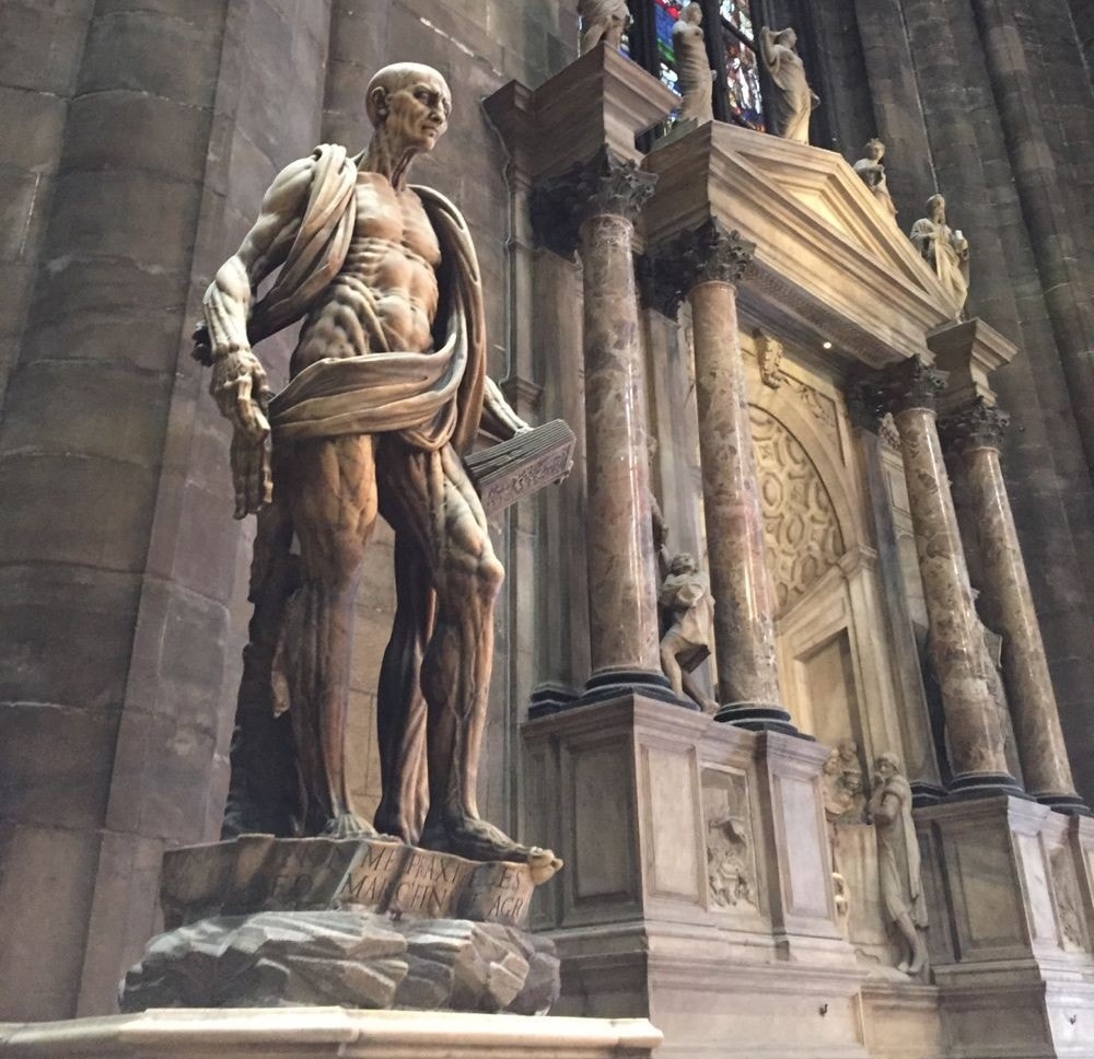 Aziz Bartholomew Heykeli ; Duomo di Milano Katedrali 