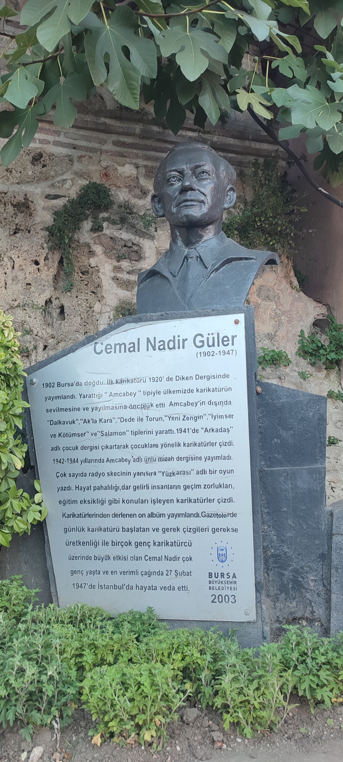 Cemal Nadir Güler 1902 - 1947 heykeli / Bursa