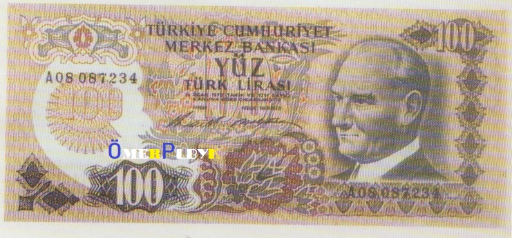 100 Yüz Türk Lirası  1972