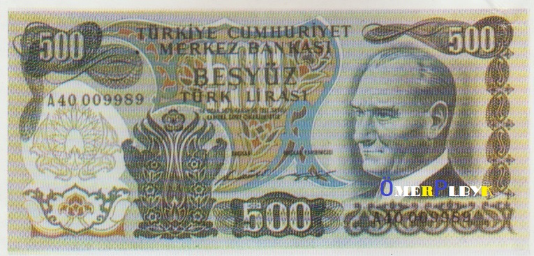 500 Beşyüz Türk Lirası  1971