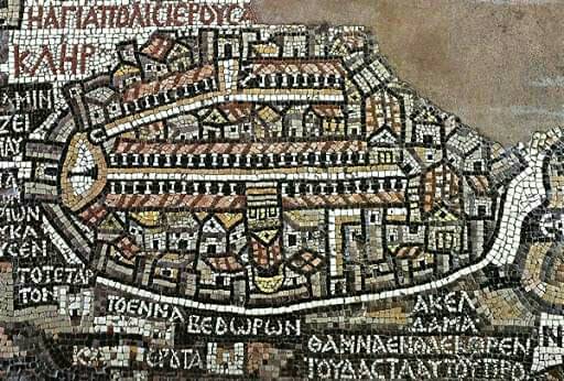 Kudüs'ün mozaik haritası ; Ürdün