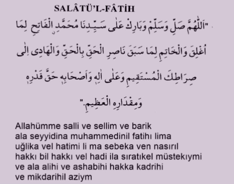 Salavât-ı Fatih fazileti