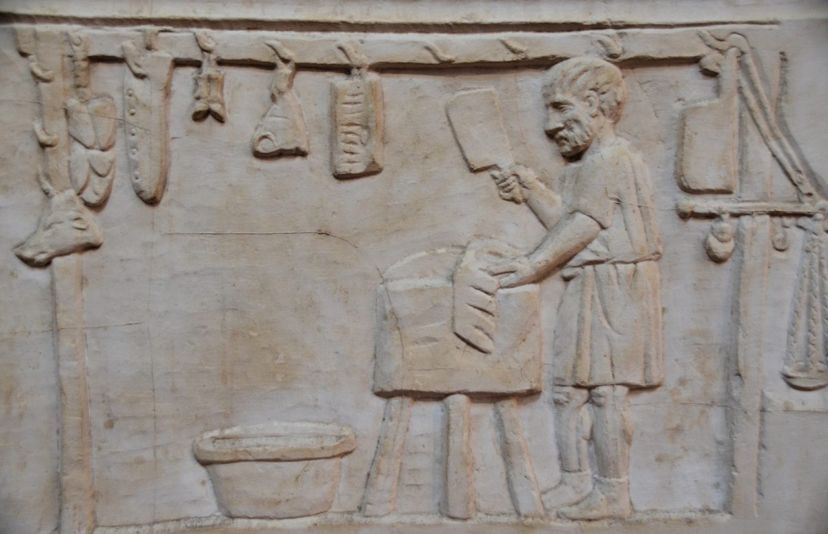 Kasap mezar steli ; Roma dönemi , Ashmolean Müzesi 