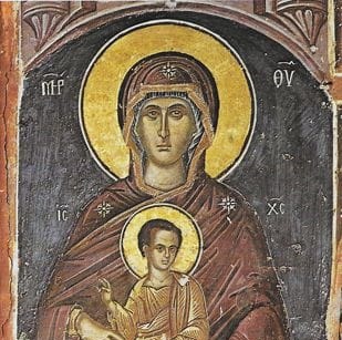 Hz. Meryem ve çocuk Hz. İsa tablosu 