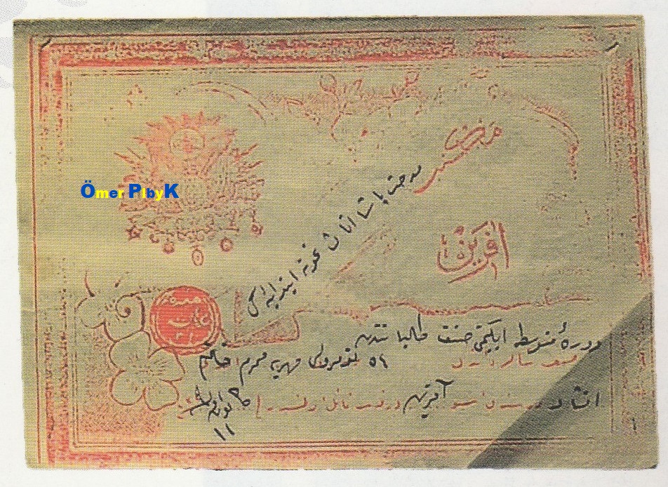 Osmanlı'da öğrenci 'Aferim' belgesi