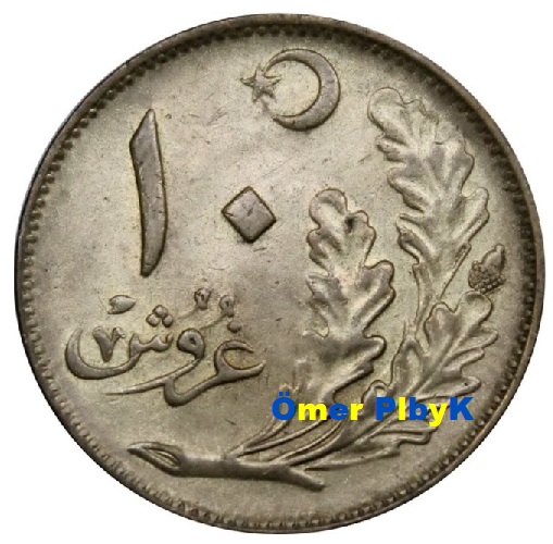 10 (On) Kuruş 1926 Türkiye Cumhuriyeti madeni parası
