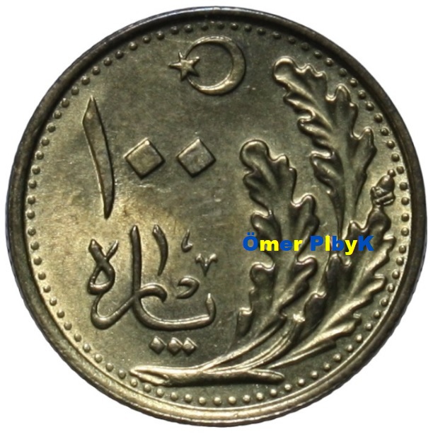 100 Para 1926 Türkiye Cumhuriyeti madeni parası 