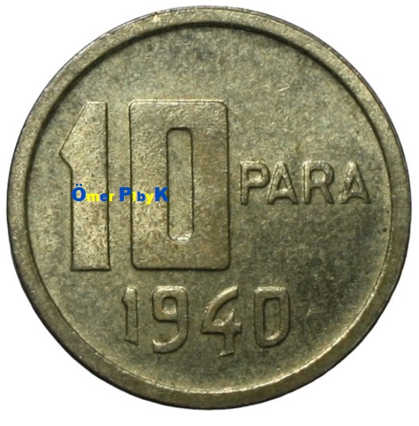 10 (On) Para 1940 Türkiye Cumhuriyeti madeni parası