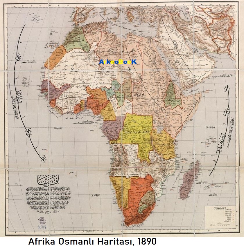 Afrika Osmanlı Haritası 1890