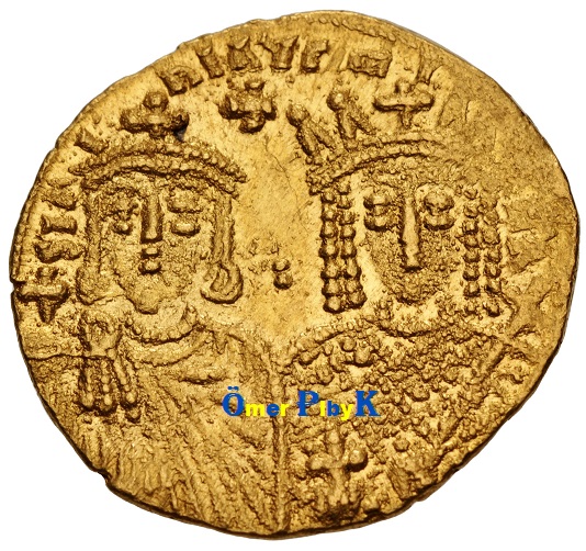 Constantine VI ve Irene (ms. 790-793) Bizans altın sikkesi
