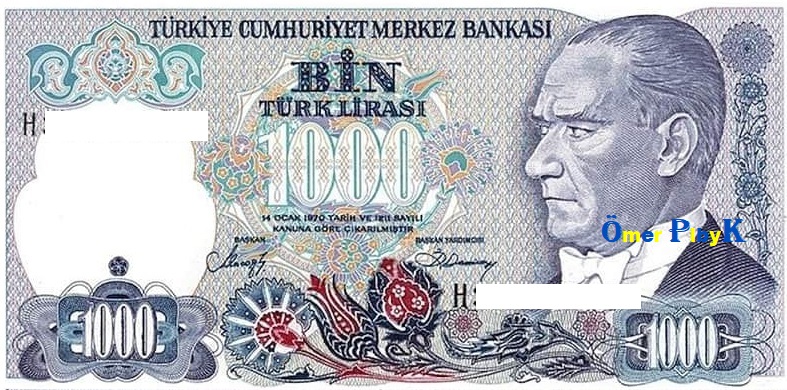 1000 (Bin) 1988 Türk Lirası