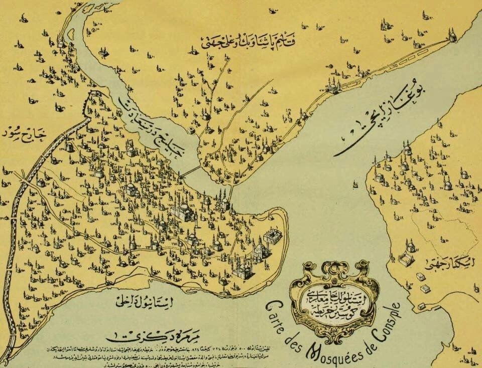 İstanbul Camileri Osmanlı dönemi haritası