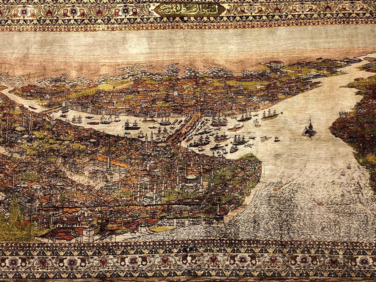İstanbul Manzaralı İpek Halı 19 yy, Eser Türk ve İslam Eserleri Müzesi