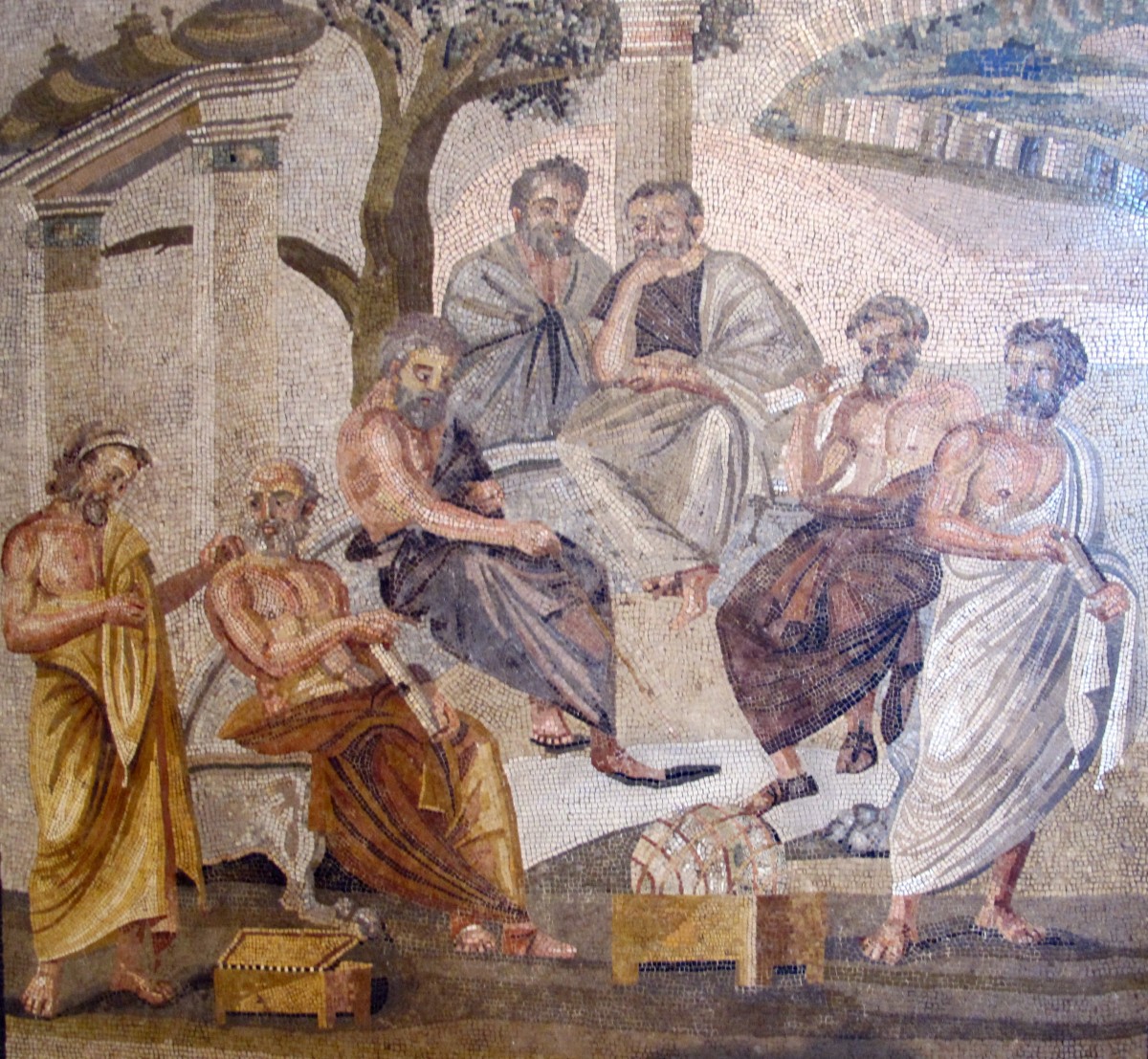 Yedi bilge adam mozaiği, Napoli Ulusal Arkeoloji Müzesi